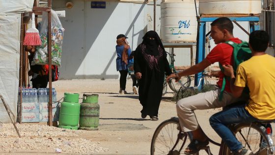 This picture shows a view of the Zaatari camp for Syrian refugees, near the Jordanian city of Mafraq, about 80km north of the capital Amman, on October 17, 2022. The Zaatari camp is home to some 80,000 Syrian refugees, about half of whom are children, according to the United Nations. The UN has 675,000 Syrian refugees registered in Jordan, but Amman estimates the real figure to be about twice that and says the cost of hosting them has exceeded $12 billion. (Photo by Khalil MAZRAAWI / AFP)