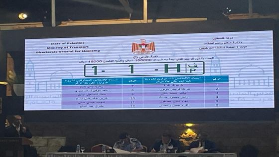 غضب فلسطيني من مزاد حكومي لأرقام المركبات المميزة