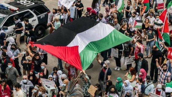 أميركيون يتظاهرون في مدن عدة تضامنا مع الفلسطينيين