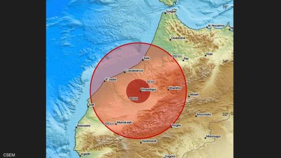 الحصيلة الاولية لزلزال المغرب الذي بلغت قوته 6,8 درجات