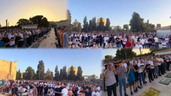 عشرات الآلاف يؤدون صلاة عيد الأضحى في المسجد الأقصى المبارك