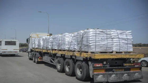 173 شاحنة مساعدات دخلت إلى قطاع غزة الأحد