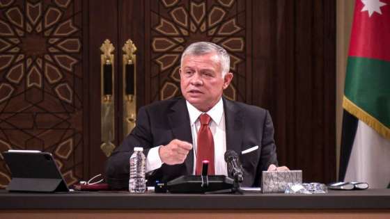 (FILES) In this file handout picture released by the Jordanian Royal Palace on March 23, 2021, Jordanian King Abdullah II speaks during a meeting at the House of Representatives in the capital Amman. - Jordan's King Abdullah broke his silence on April 7, 2021 to tell his nation that the worst political crisis in decades sparked by an alleged plot involving his half-brother Prince Hamzah was over. "I assure you, that the sedition has been nipped in the bud," Abdullah said in address read out in his name on state television. (Photo by - / Jordanian Royal Palace / AFP) / RESTRICTED TO EDITORIAL USE - MANDATORY CREDIT "AFP PHOTO / JORDANIAN ROYAL PALACE / YOUSEF ALLAN" - NO MARKETING NO ADVERTISING CAMPAIGNS - DISTRIBUTED AS A SERVICE TO CLIENTS