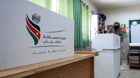 This picture taken on November 8, 2020 shows a view of a classroom being prepared as a polling station in Jordan's capital Amman ahead of the upcoming 2020 general election scheduled a few days ahead. - Voters in coronavirus-battered Jordan go to the polls on November 10, in an election focused on the Arab country's economic crisis which has been heightened by the devastating pandemic. (Photo by Khalil MAZRAAWI / AFP) (Photo by KHALIL MAZRAAWI/afp/AFP via Getty Images)