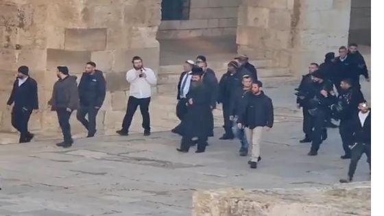 تحت حراسة مشددة.. بن غفير يقتحم باحات المسجد الأقصى