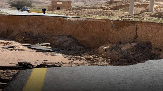 إعادة تأهيل الطريق الملوكي بين الطفيلة والكرك بعد تضرره من السيول