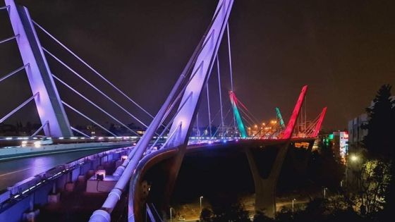 الأمانة: إنارة جسر عبدون وأبراج السادس بألوان العلم الأردني