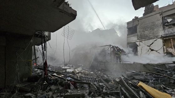 A firefighter battles a blaze at the site of an Israeli airstrike that targeted the Shiyah neighborhood in Beiruts southern suburbs on November 26, 2024, amid the ongoing war between Israel and Hezbollah. (Photo by AFP)