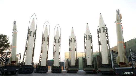 Iranian ballistic missiles are displayed during the ceremony of joining the Armed Forces, in Tehran, Iran, August 22, 2023. Iran's Presidency/WANA (West Asia News Agency)/Handout via REUTERS ATTENTION EDITORS - THIS PICTURE WAS PROVIDED BY A THIRD PARTY.