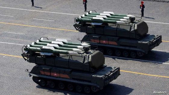 Russian Buk-M2 air defense missile systems drive down Red Square during a rehearsal for the Victory Day military parade in Moscow, Russia May 7, 2019. Alexander Zemlianichenko/Pool via REUTERS