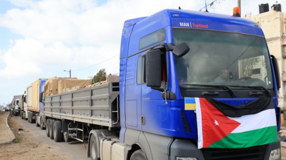 مستوطنون اسرائيليون يهاجمون قافلة مساعدات أردنية مجددا