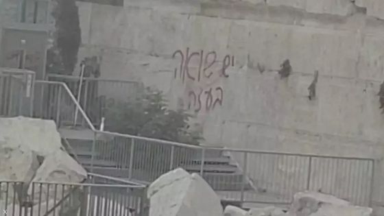 عبارة على حائط البراق تشعل الغضب في الكيان المحتل
