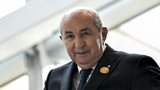 Algeria's President Abdelmadjid Tebboune attends the closing ceremony of the 31st Arab League summit in Algeria's capital Algiers on November 2, 2022. - Arab leaders gathered in the Algerian capital for their first summit since a string of normalisation deals with Israel that have divided the region. (Photo by AFP)