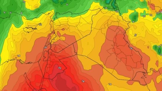 كتلة دافئة ترفع درجات الحرارة في الأردن 12 درجة عن معدلاتها