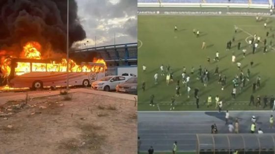 ذخيرة حية وإحراق حافلة وإصابة حكم برتغالي في ديربي بالدوري الليبي