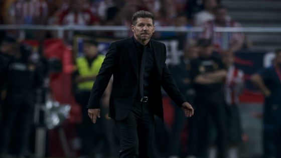 Diego ''Cholo'' Simeone, head coach of Atletico de Madrid, gives instructions during the Final Copa del Rey match between Atletico de Madrid and Real Sociedad at Stadium La Cartuja in Seville, Spain, on April 18, 2026. (Photo by Jose Luis Contreras/NurPhoto via Getty Images)