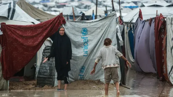 اليونيسيف: الظروف الجوية أثرت على نحو 100 ألف أسرة في غزة