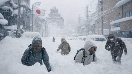 جمال مميت .. هكذا تفاعلت المنصات مع عاصفة اليابان الثلجية
