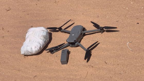 المنطقة العسكرية الشمالية تحبط محاولة تهريب مواد مخدرة بوساطة طائرة مسيّرة