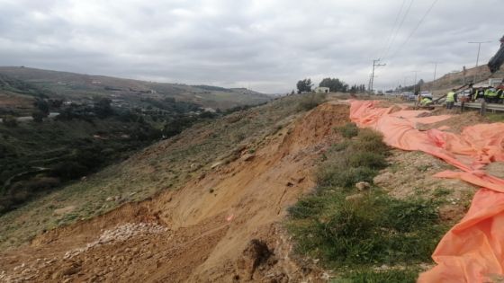 الأشغال: انهيارات طريق إربد-عمّان نتيجة الطبيعة الجيولوجية للمكان