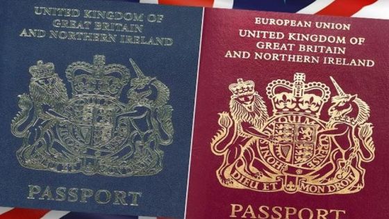 الأراضي الفلسطينية المحتلة في جواز سفر بريطاني إسرائيلي