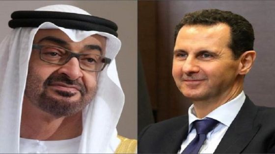محمد بن زايد يتلقى اتصالا هاتفيًا من بشار الأسد