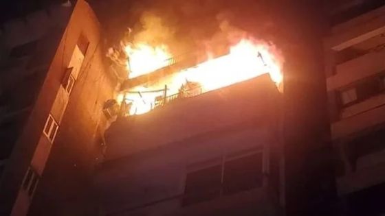 8 إصابات بحريق شقة في الهاشمي الشمالي