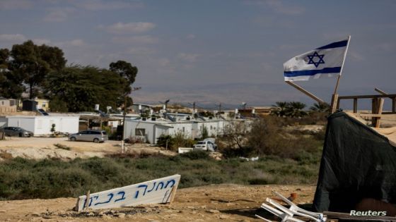 Mobile homes are seen in Beit Hogla, a settlement in the Israeli-occupied West Bank, February 15, 2023. REUTERS/Ronen Zvulun