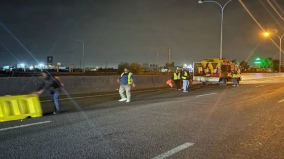 الأشغال تبدأ بإنشاء طريق خدمة على طريق المطار عند محطة المناصير