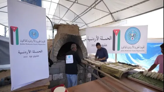 الحملة الأردنية تشغل مخبزا بشكل تجريبي في شمال غزة
