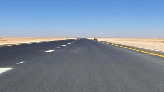 بتمويل من شركة القوسفات .. الأشغال تنجز مشروع طريق الجفر – مناجم الشيدية بطول 3 كم