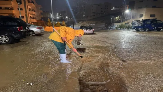 رفع تصنيف المنخفض الجوي الجديد القادم للأردن للدرجة الثالثة