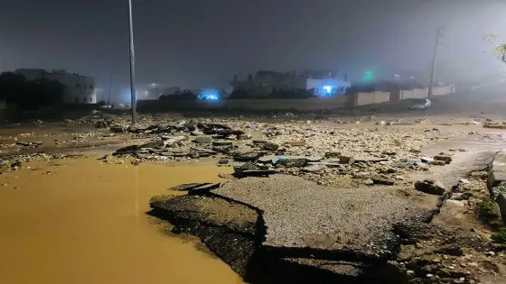 أمطار الكرك تخلي 30 منزلاً وتحيط بـ319 شخصًا