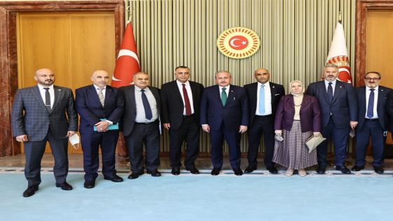 رئيس البرلمان التركي يستقبل وفد لجنة فلسطين النيابية