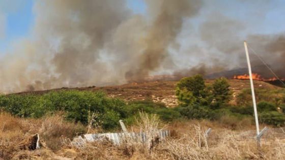 اندلاع حرائق في غلاف غزة بفعل بالونات أطلقت من القطاع