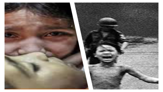 صورة “طفلة النابالم” التي اوقفت حرب فيتنام…. ماذا صور عن اطفال غزة؟
