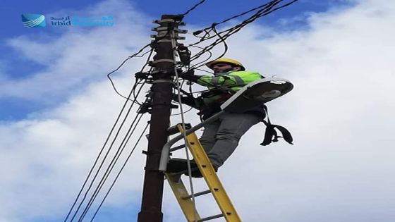 كهرباء اربد تستغل فترة حظر تجوال في اعمال صيانة واسعه بالمنطقةف
