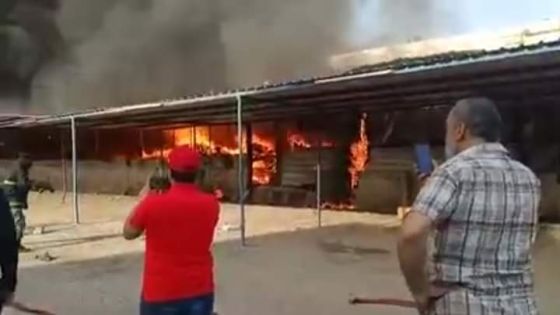 عاجل/ بالفيديو..حريق ضخم في مخيم الزرقاء