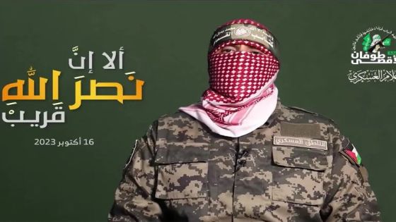 الناطق باسم حماس في غزة بعد قليل على شاشة الجزيرة في كلمة مسجلة