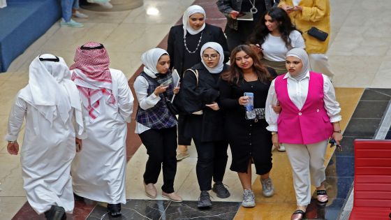 Students walk at Kuwait University in Kuwait City on November 2, 2021. (Photo by YASSER AL-ZAYYAT / AFP) (Photo by YASSER AL-ZAYYAT/AFP via Getty Images)