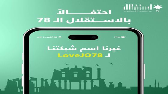 أمنية تحتفي بعيد الاستقلال بتغيير اسم شبكتها إلى “LoveJo78 “