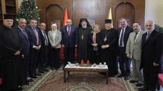 القاضي يقدم التهاني للمسيحيين في البطريركية اللاتينية ومطرانية الروم الأرثوذكس والكاثوليك