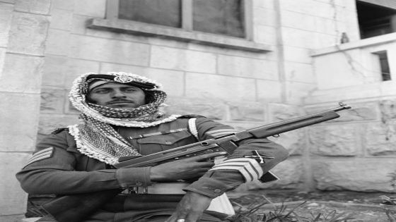 جندي أردني على أسوار القدس 1948