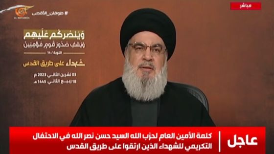 نصر الله : المعركة مع الصهاينة لا غبار عليها على المستويين الاخلاقي والشرعي وتحية للسواعد العراقية واليمنية