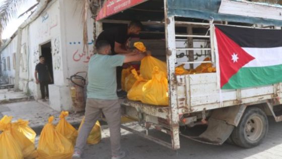 الميداني الأردني شمال غزّة/ 79 يوزع طرودًا غذائية