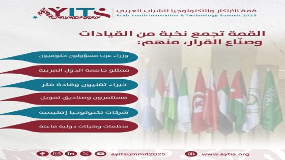 إعلان فتح باب التسجيل في برنامج سفراء قمة الإبتكار والتكنولوجيا للشباب العربي 2025