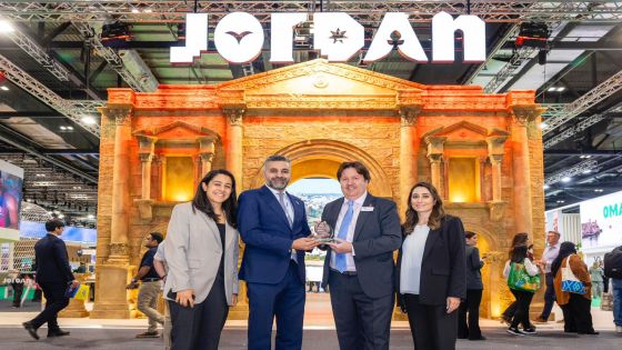 الأردن يفوز بجائزة “أفضل تصميم جناح” للشرق الأوسط خلال مشاركته في معرض WTM 2025 في لندن