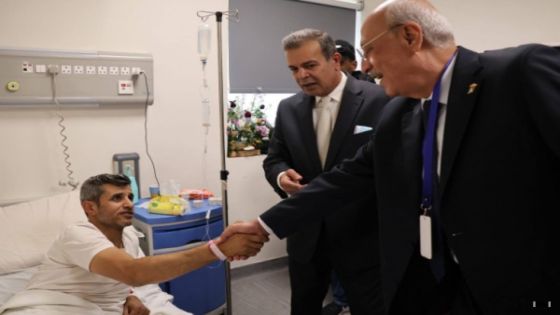 وفد من المركز الوطني لحقوق الإنسان يزور مصابي مداهمة الرمثا