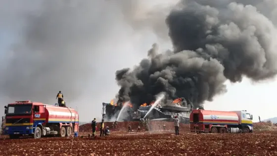 5 قتلى ومصابون في انفجار مستودع صواريخ وذخيرة بريف إدلب الغربي