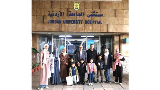 مستشفى الجامعة يستقبل 4 أطفال من غزة لعلاج أمراض القلب